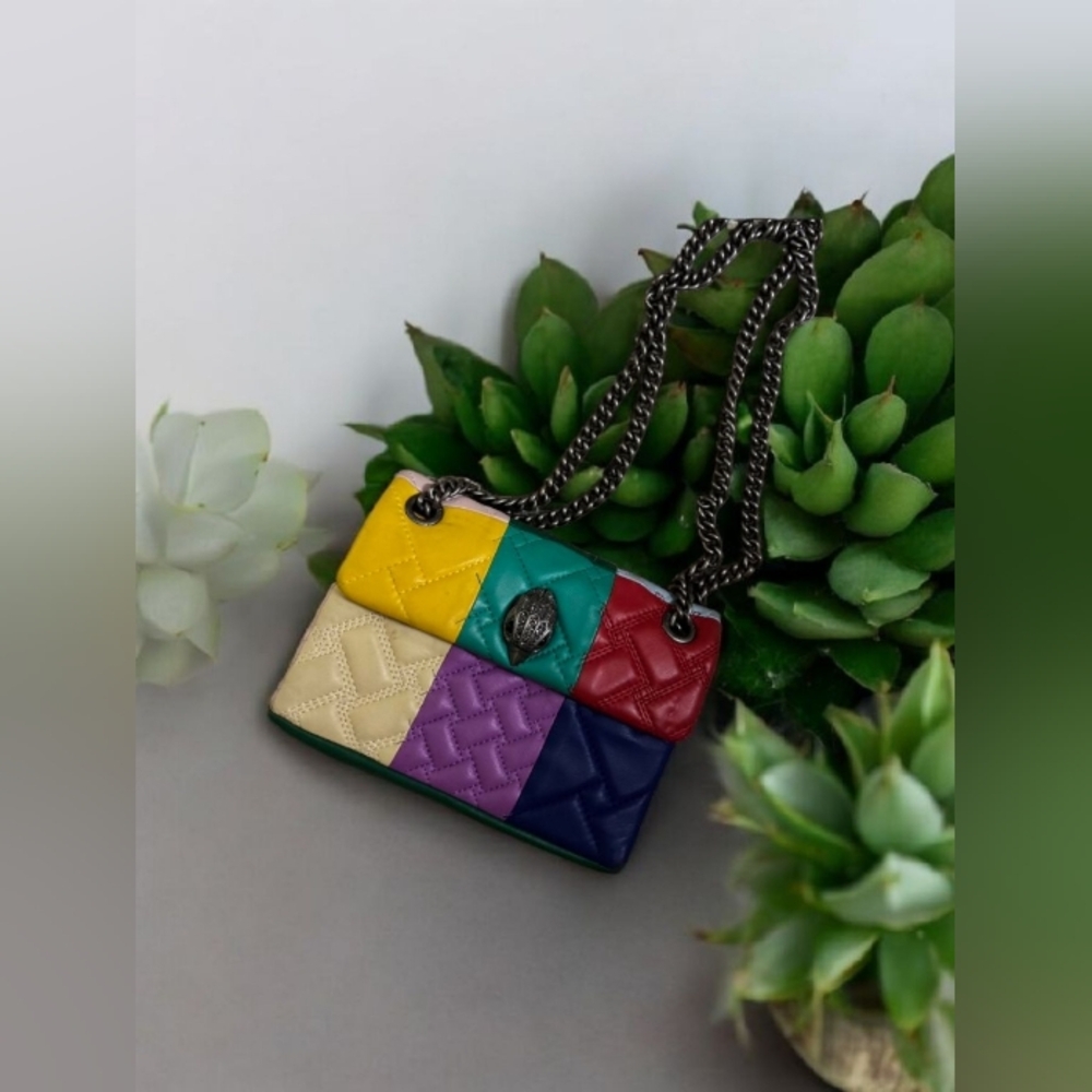 Colorful Patchwork Quilted Women's Bag see pics guc
